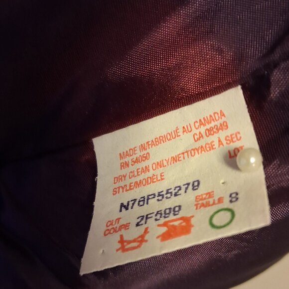 Vintage Jones New York Purple Blue Maxi Dress VTG Elegant Sleeveless Gowns - Picture 12 of 13